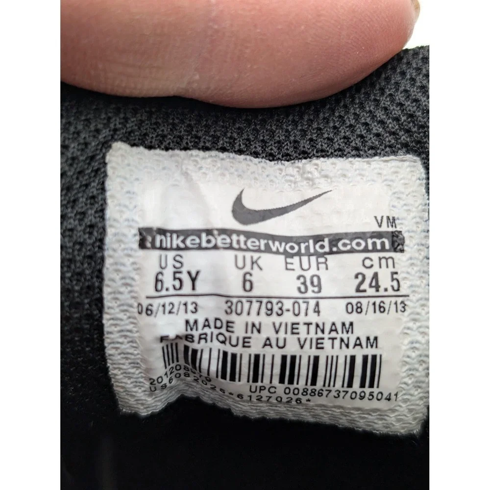 Nike Air Max 90 Shoes Youth Size 6.5Y Black Kids Running Sneaker GS‎ 307793-074